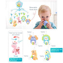 Baby Crib Mobile for Pack and Play, Crib Toys with Light and Music, Remote