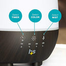 HealthSmart Essential Oil Diffuser, Cool Mist Humidifier and Aromatherapy Diffuser with 500ML Tank Ideal for Large Rooms, Adjustable Timer, Mist Mode and 7 LED Light Colors, White