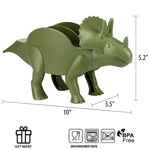 TriceraTaco Holder Ultimate Dinosaur Taco Stand, Holds 2, Green