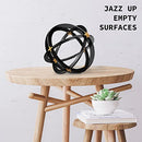 Black & Gold Iron Sphere - 7 inches Modern Home Decor Accents - Tabletop Decorations
