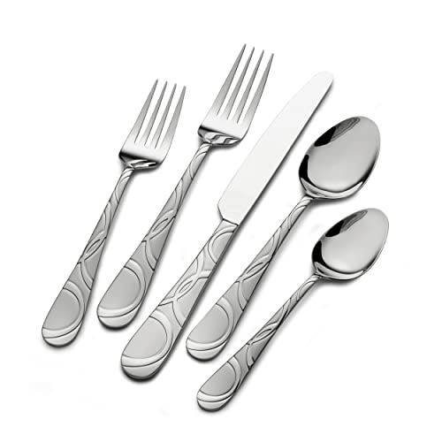 53-Piece Stainless Steel Flatware Serving Utensil Set and Steak Knives, Service for 8