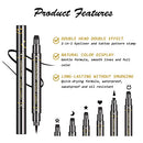 6 Pcs Double-headed Liquid Eyeliner Stamp Pen Set