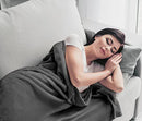 Fleece Blanket Queen Size Grey 300GSM Luxury Bed Blanket Anti-Static Fuzzy Soft Blanket