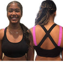 Sports Bra Top for Fitness Women Push Up Cross Straps Padded Underwear Crop Tops