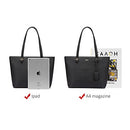 Handbags for Women Shoulder Bags Tote Satchel Hobo 3pcs Purse Set Black