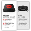 1600W Electric Hot plate Single Burner,Portable Electric Stove for Cooking,Infrared Burner
