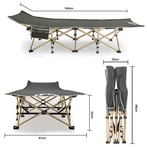 Camping Cot, 450LBS(Max Load), Portable Foldable Outdoor Bed with Carry Bag