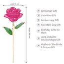 Gold Rose 24K Artificial Flowers Dipped Rose Gold Plated Rose with Stand