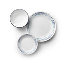 18-Piece Service for 6 Dinnerware Set, Triple Layer Glass and Chip Resistant