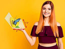 Blue Butterfly and Sunflower Pop Up Mother's Day Card - 3D Anniversary