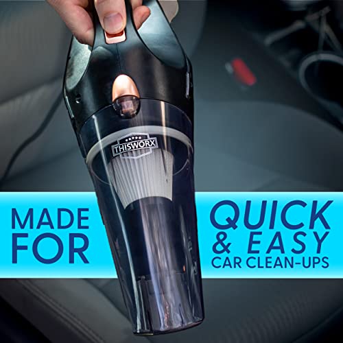 Car Vacuum Cleaner - Portable, High Power, Handheld Vacuums w/ 3 Attachments