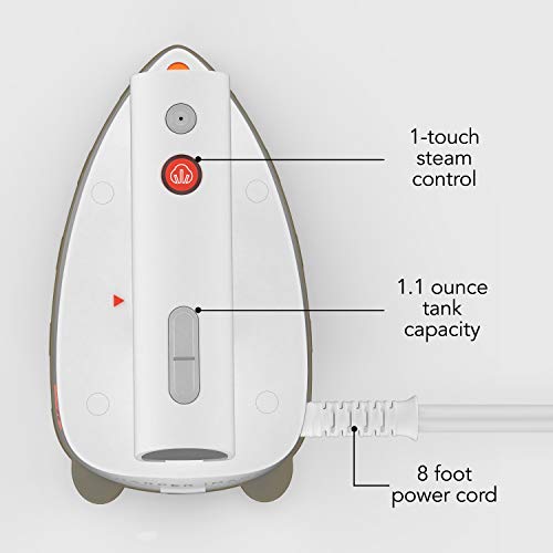 Sharper Image SI-755 Mini Steam Iron with Dual Voltage for Travel, White
