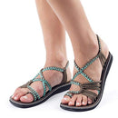 Palm Leaf Flat Summer Sandals for Women | Perfect for the Beach Walking & Dressy