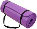 All-Purpose 1-Inch Extra Thick High Density Anti-Tear Exercise Yoga Mat with Carrying Strap