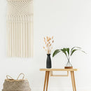 Black Ceramic Vase for Pampas Grass, Modern Boho Home Decor Style