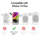 JETech Case for iPhone 14 Plus 6.7-Inch, Non-Yellowing Shockproof Phone Bumper Cover, Anti-Scratch Clear Back (Clear)