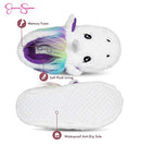 Girls Cute and Cozy Plush Slip On House Slippers with Memory Foam