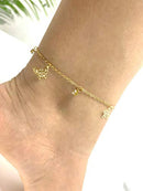 Sither Butterfly Anklet for Women Fashion Girls Crystal Pendant Anklet Bracelets
