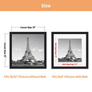 12x12 Picture Frame, Display Pictures 8x8 with Mat or 12x12 Without Mat, Wall Hanging