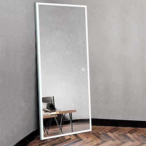 65''x22'' LED Mirror Bathroom Vanity Mirrors, Wall Mounted Anti-Fog Dimmable