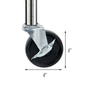 4-Inch Caster Roller Wheels for HCD Shelving Unit, Set of Four,Black
