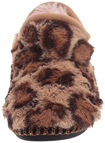 unisex child Charlotte Furry Bootie Slipper, Leopard, 4-5 Big Kid US