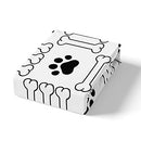 Black and White Bed Sheet Queen Set,Dog Paw Print Lovely Sheets Sets Adults Bedroom
