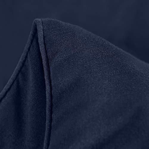 Utopia Bedding All Season 250 GSM Comforter - Soft Down Alternative Comforter - Plush Siliconized Fiberfill Duvet Insert - Box Stitched (Full/Queen, Navy)