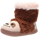 Girl's Zoo Friends Bootie Slipper, Sleepy Sloth, X-Small Little Kid US