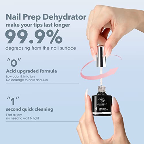 Nail Tips and Glue Gel Kit, Gel x Nail Kit 4 in 1 Nail Glue Gel, Ultra-Portable LED Nail Lamp