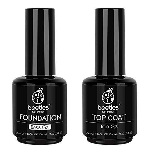 2 Pcs 15ml No Wipe Gel Top Coat and Base Coat Set