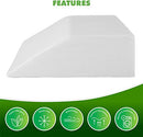 Leg Elevation Pillow with Foam Top - Leg Rest Relieves Back, Hip and Knee Pain