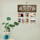 Couples Picture Hanging Board with Clips and Twine
