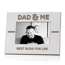 Dad and Me Appreciation Handmade Picture Frame (4x6 Landscape, Blossom White)