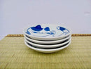 Japanese Small Plate Set Ceramic Cute Cats Design 3.94 x 0.8 Inches Set of 4