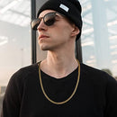 Diamond Cut Miami Cuban Link Chain for Men, Gold Chain for Men