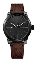Men's Quartz Watch with Leather Calfskin Strap, Brown, 20 (Model: 1791383)