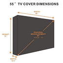 Outdoor TV Cover 52 to 55 inches, Waterproof and Weatherproof, Fits Up to 52''W x 31''H for Outside Flat Screen TV