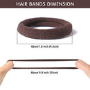 100 Pcs Thick Seamless Brown Hair Ties, Ponytail Holders Hair Accessories No Damage