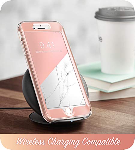 i-Blason Cosmo Glitter Clear Bumper Case for iPhone 8 Plus/iPhone 7 Plus, Marble