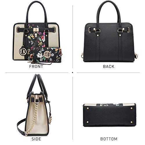 Women Designer Handbags and Purses Two Tone Fashion Satchel Bags Tote Bags