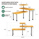 Kitchen Countertop Organizer Corner Shelf - 3 Tier Bathroom Storage Display