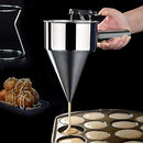 Stainless Steel Pancake Batter Dispenser, Funnel Dispenser with Stand