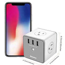Huntkey Surge Protector USB Wall Adapter with 4 AC Outlets 3 USB Charging Ports