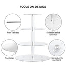 Lilezbox 12 Inch Round Clear 4-Tier Cake Holder, Acrylic Cupcake Display Stand, Dessert Tower Pastry Stand,for Party & Catering Event(Transparent)