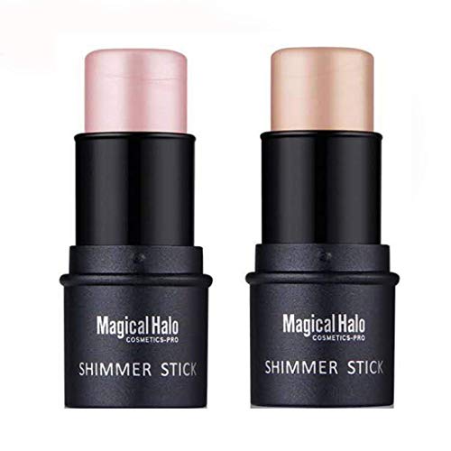 Highlighter Stick, Shimmer Cream Powder Waterproof Light Face Cosmetics