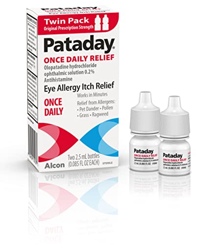 Once Daily Relief Allergy Eye Drops by Alcon, for Eye Allergy Itch Relief, 2.5 ml (2 Count)