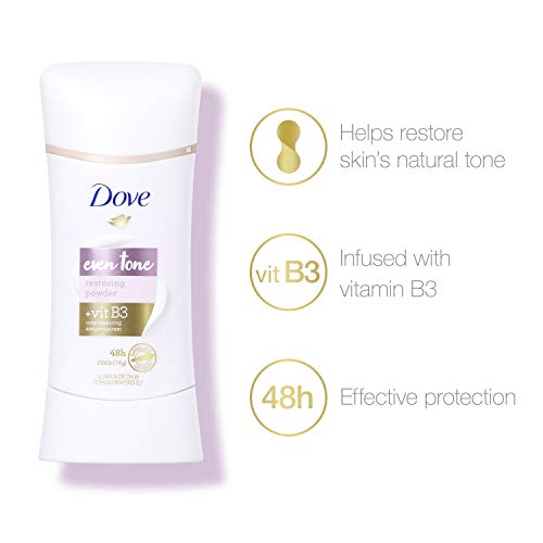 Dove Even Tone Antiperspirant Deodorant for Uneven Skin Tone Restoring Powder Sweat