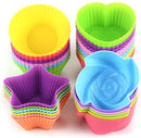 Silicone Cupcake Liners Reusable Baking Cups Nonstick Easy Clean Pastry Muffin Molds