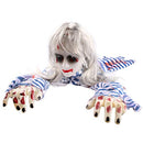 Halloween Animated Decoration Props Creepy Crawling Electric Female Ghost